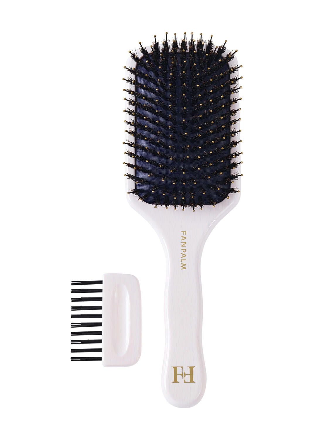 Boar- & Nylon hårbørste, Medium - Glossy White